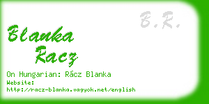 blanka racz business card