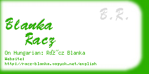 blanka racz business card